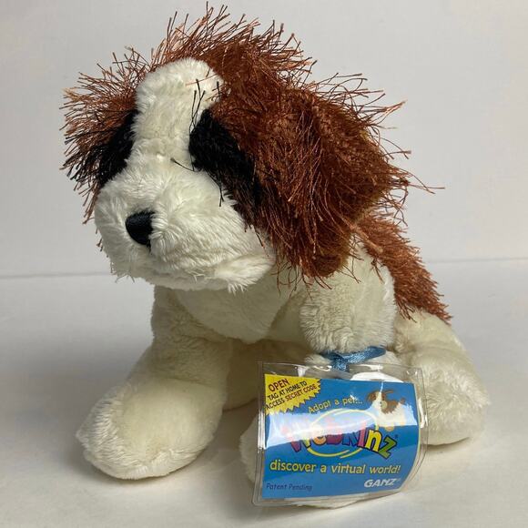 NWT Ganz Webkinz HM012 St Bernard Dog Stuffed Animal Plush Unused Code - Picture 1 of 7